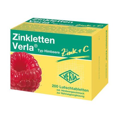 ZINKLETTEN Verla Himbeere Lutschtabletten 200 St, Верла Цинк Верла, малиновые пастилки 200 штук