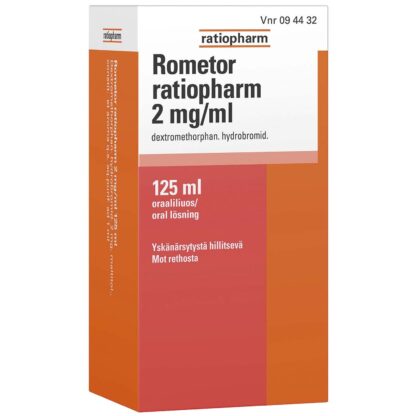 ROMETOR RATIOPHARM ORAALILIUOS 2 MG/ML, РОМЕТОР РАТИОФАРМ РАСТВОР 2 МГ/МЛ, от кашля