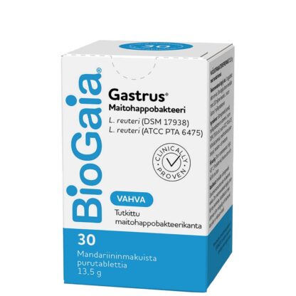 BIOGAIA GASTRUS TABL 30 KPL, БИОГАЙЯ ГАСТРУС 30 ШТ.