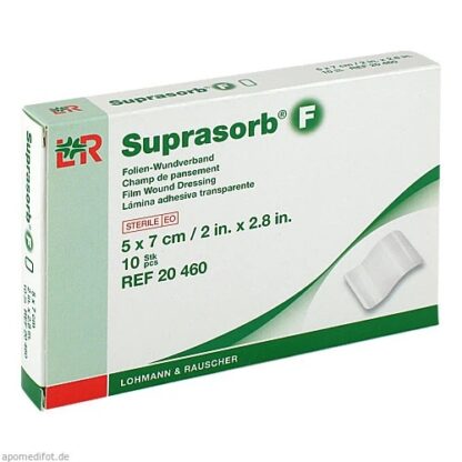 Suprasorb F Folienwundverband 5x7cm, 10 stc, Супрасорб Ф Пленочная повязка для ран, 5x7cm, 10 шт