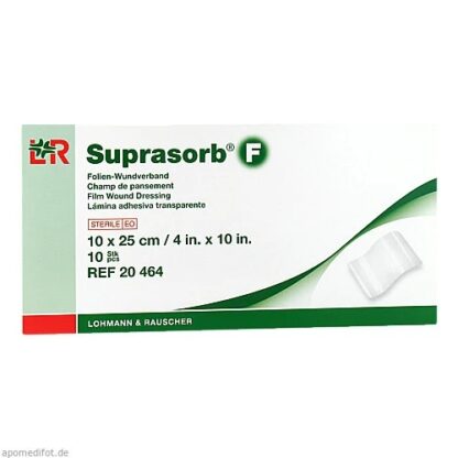 Suprasorb F Folienwundverband 10x25cm, 10 stc, Супрасорб Ф Пленочная повязка для ран 10x25 см, 10 шт