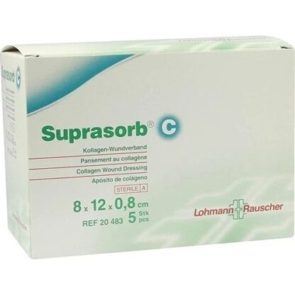 Suprasorb C Kollagenwundverband 8x12cm, 5 stc, Супрасорб С коллагеновая повязка для ран, 8x12см, 5 шт