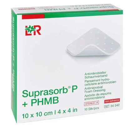 Suprasorb P + PHMB Schaumverband 20x20 cm, 5 stc, Супрасорб P + PHMB, пенная повязка для ран и порезов, 20x20 см, 5 шт