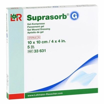 Suprasorb G Gelkompresse 10x10 cm, 5 Stk., Супрасорб G гель-компресс для ран, 10х10 см, 5 шт