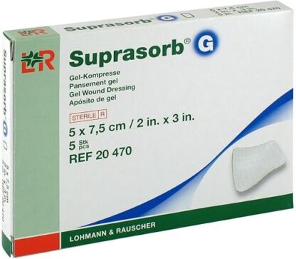 SUPRASORB G Gelkompresse 5x7.5 cm, Супрасорб G гель-компресс для ран, 5x7.5 см, 5 шт