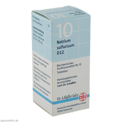 BIOCHEMIE DHU 10 NATRIUM SULFURICUM D12,80 Stk. БИОХИМИЯ DHU 10 НАТРИЙ СУЛЬФУРИКУМ D12,80 шт.