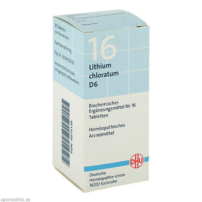 BIOCHEMIE DHU 16 LITHIUM CHLORATUM D 6,80 Stk. БИОХИМИЯ DHU 16 ЛИТИЙ ХЛОРАТУМ D 6,80 шт.