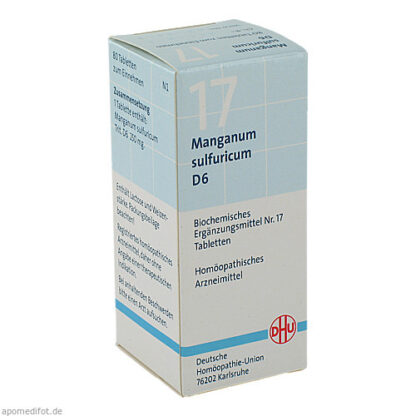 BIOCHEMIE DHU 17 MANGANUM SULFURICUM D 6,80 Stk. БИОХИМИЯ DHU 17 MANGANUM SULFURICUM D 6,80 шт.