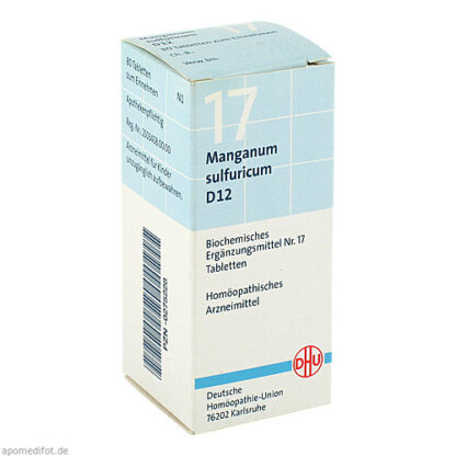 BIOCHEMIE DHU 17 MANGANUM SULFURICUM D12,80 Stk. БИОХИМИЯ DHU 17 MANGANUM SULFURICUM D12,80 шт.