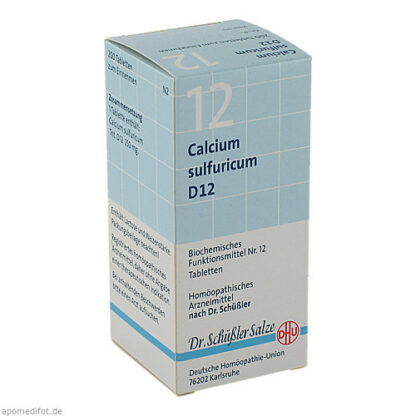 BIOCHEMIE DHU 12 CALCIUM SULFURICUM D12,200 Stk. БИОХИМИЯ DHU 12 КАЛЬЦИЯ СУЛЬФУРИКУМ D12,200 шт.