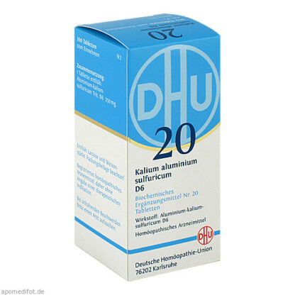 BIOCHEMIE DHU 20 KALIUM ALUMINIUM SULFURICUM D6,200 Stk. БИОХИМИЯ DHU 20 КАЛИЙ АЛЮМИНИЙ СЕРНЫЙ D6,200 шт.