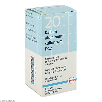 BIOCHEMIE DHU 20 KALIUM ALUMINIUM SULFURICUM D12,200 Stk. BIOCHEMIE DHU 20 КАЛИЙ АЛЮМИНИЙ СЕРНЫЙ D12,200 шт.