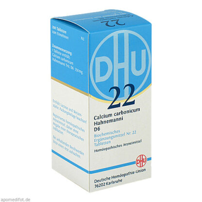 BIOCHEMIE DHU 22 CALCIUM CARBONICUM HAHNEMANNI D 6,200 Stk. БИОХИМИЯ DHU 22 КАЛЬЦИЙ CARBONICUM ГАНЕМАННИ D 6,200 шт.