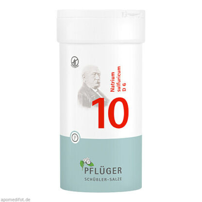 Biochemie Pflüger Nr. 10 Natrium sulfuricum D 6,400 Stk. Биохимия Пфлюгера № 10 Natrum сульфурикум Д 6,400 шт.