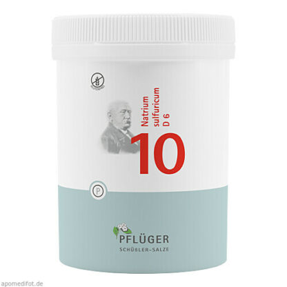 Biochemie Pflüger Nr. 10 Natrium sulfuricum D 6,1000 Stk. Биохимия Пфлюгера № 10 Natrum сульфурикум Д 6,1000 шт.