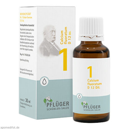 Biochemie Pflüger Nr. 1 Calcium fluoratum D12 Dil.,30 ml Биохимия Пфлюгер №1 Calcium fluoratum D12 Dil.,30 мл