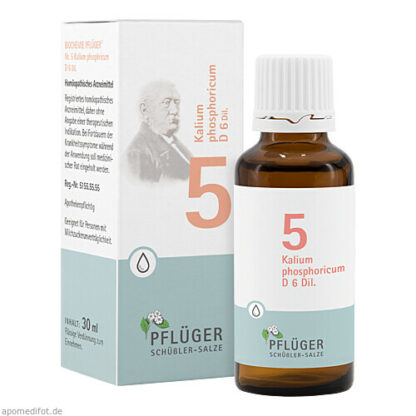 Biochemie Pflüger Nr. 5 Kalium phosphoricum D 6,30 ml Биохимия Пфлюгера №5 Калиум фосфорикум Д 6,30 мл