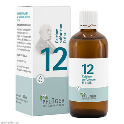 Biochemie Pflüger Nr. 12 Calcium sulfuricum D 6,100 ml Биохимия Пфлюгер № 12 Кальций серный Д 6,100 мл