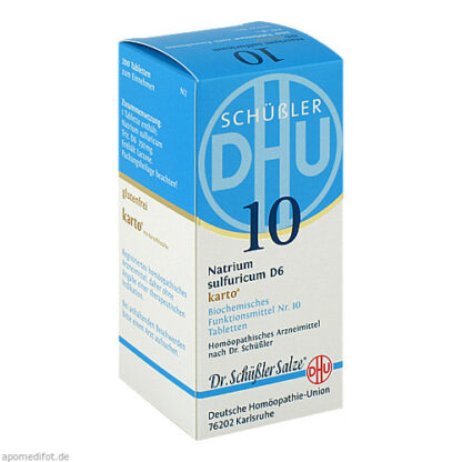 BIOCHEMIE DHU 10 Natrium sulfuricum D 6 Tab.Karto,200 Stk. БИОХИМИЯ DHU 10 Natrium sulfricum D 6 Таб.Карта,200 шт.