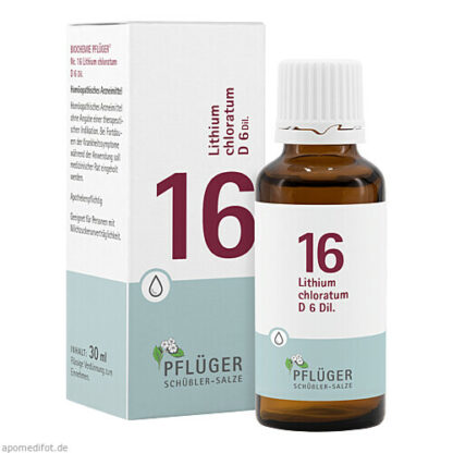 Biochemie Pflüger NR. 16 Lithium chlor. D 6,30 ml Биохимия Пфлюгера Н.Р. 16 Литий хлористый. Д6,30 мл