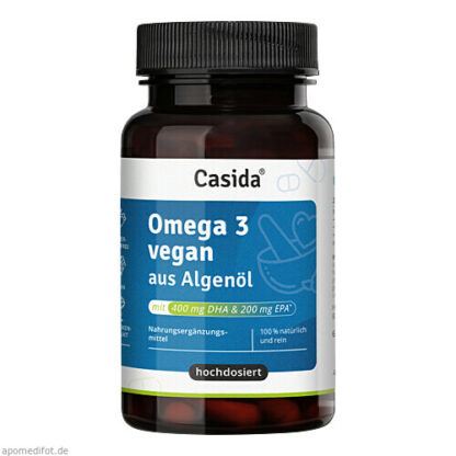 Omega 3 Vegan Algenöl hochdosiert EPA DHA,60 Stk. Омега-3 веганское масло водорослей, высокая доза EPA DHA,60 шт.