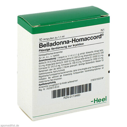 BELLADONNA HOMACCORD,10 Stk. БЕЛЛАДОННА ГОМАККОРД,10 шт.