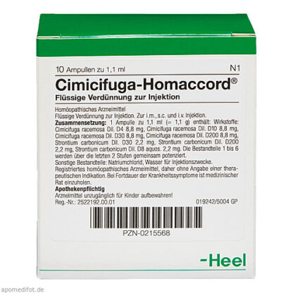 CIMICIFUGA HOMACCORD,10 Stk. ЦИМИЦИФУГА ХОМАККОРД,10 шт.