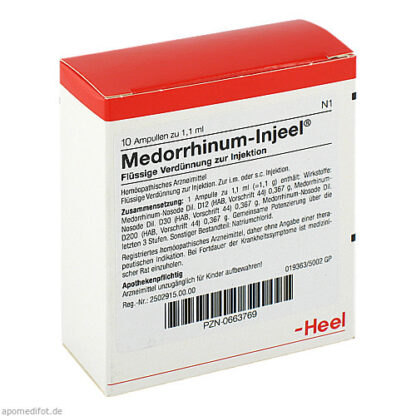 MEDORRHINUM INJ NOS,10 Stk. MEDORRHINUM INJ БДУ,10 шт.