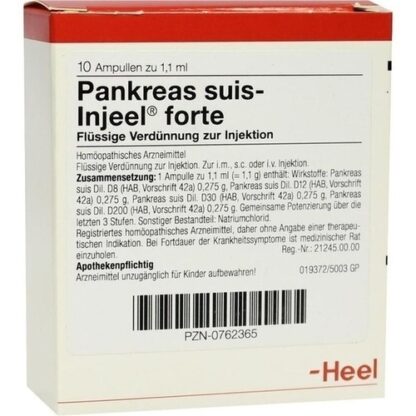 PANKREAS SUIS INJ FO ORG,10 Stk. Швейцарская поджелудочная железа INJ FOR ORG,10 шт.