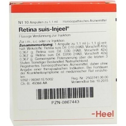 RETINA SUIS INJ ORG,10 Stk. РЕТИНА АМ ИНЖ ОРГ,10 шт.