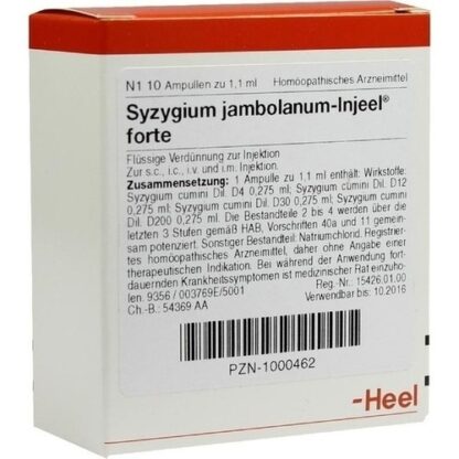 SYZYGIUM JAMB INJ FORTE,10 Stk. СИЗИЗИУМ ДЖАМБ ИНЖ ФОРТЕ,10 шт.