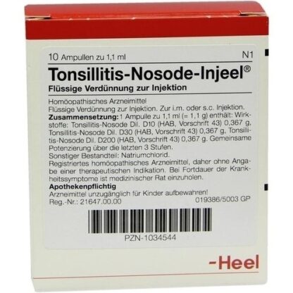 TONSILLITIS NOS INJ,10 Stk. ТОНЗИЛЛИТ NOS INJ,10 шт.