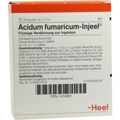 ACIDUM FUMARICUM INJ,10 Stk. ФУМУРОВАЯ КИСЛОТА ДЛЯ ИНЖ.,10 шт.