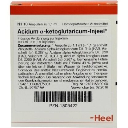 ACIDUM A KETOGLUT INJ,10 Stk. КИСЛОТА А КЕТОГЛЮТ ИНЖ,10 шт.