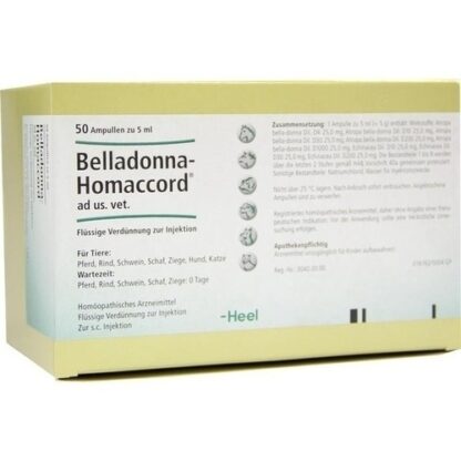 BELLADONNA HOMACCORD ad us.vet.Ampullen,50 Stk. БЕЛЛАДОННА ГОМАККОРД в нас.вет.ампулах,50 шт.