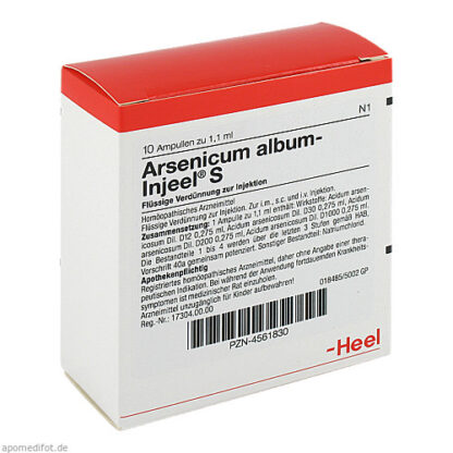 ARSENICUM ALB INJEEL S,10 Stk. АРСЕНИКУМ АЛЬБ ИНЖИЛ С,10 шт.