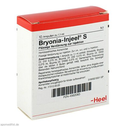 BRYONIA INJ S,10 Stk. БРИОНИЯ ИНЖ С,10 шт.