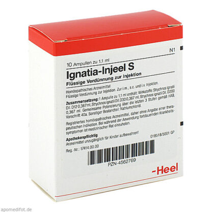 IGNATIA INJ S,10 Stk. Игнатия ИНЖ С,10 шт.