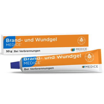 Brand- und Wundgel Medice,Bei allergischen Reaktionen oder Hautreizungen sollte die Anwendung beendet und ein Arzt konsultiert werden​. Гель от ожогов и ран Medice,Если у вас возникли аллергические реакции или раздражение кожи, использование следует прекратить и обратиться к врачу.